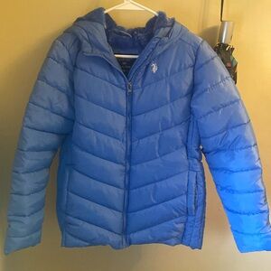 Blue unisex puffer coat